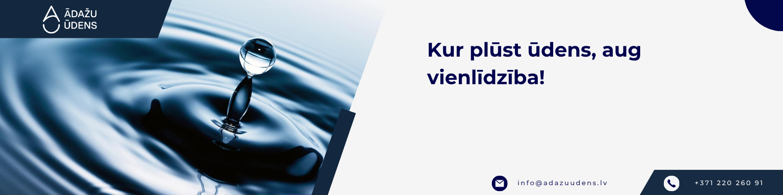 Kur plūst ūdens, aug vienlīdzība!